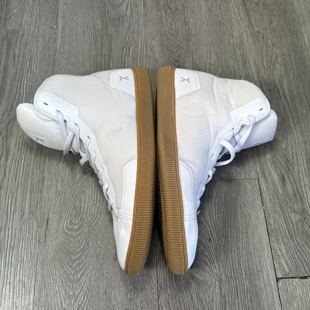 Flux Adapt High Top Trainer Breathable AdaptKnit White And Gum Shoes Men 9 W10 - Picture 3 of 9